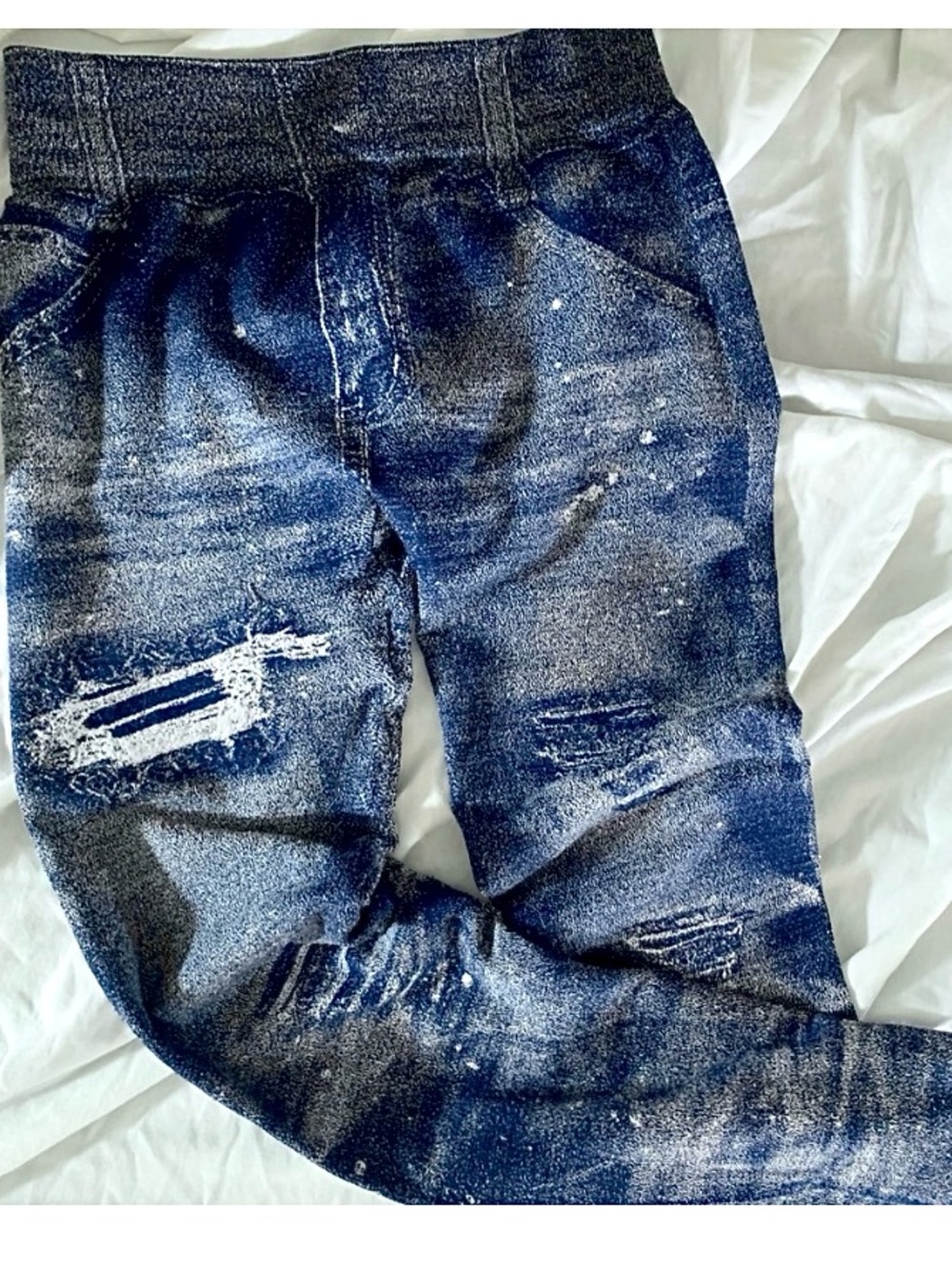 Denim Look Stretch Leggins